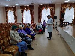 В ОБСУСО «Дом-интернате для ветеранов войны и труда «Лесное», с целью пропаганды здорового образа жизни, прошло занятие в «Школе здоровья».
