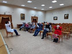 В ОБСУСО «Дом-интернате для ветеранов войны и труда «Лесное», с целью пропаганды здорового образа жизни, прошло занятие в «Школе здоровья».
