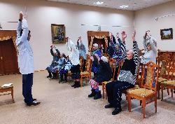 В ОБСУСО «Дом-интернате для ветеранов войны и труда «Лесное», с целью пропаганды здорового образа жизни, прошло занятие в «Школе здоровья».