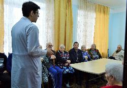 В ОБСУСО «Дом-интернате для ветеранов войны и труда «Лесное», с целью пропаганды здорового образа жизни, прошло занятие в «Школе здоровья».
